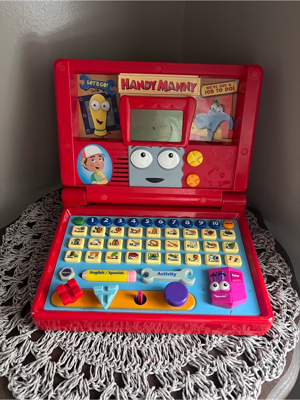 VTech Disney Handy Manny Interactive Learning Laptop - missing tools and button